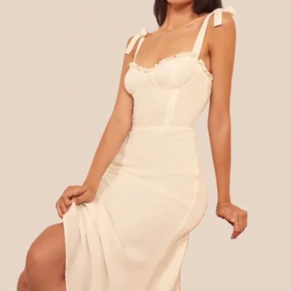 Reformation Nikita Dress (White) Size 6